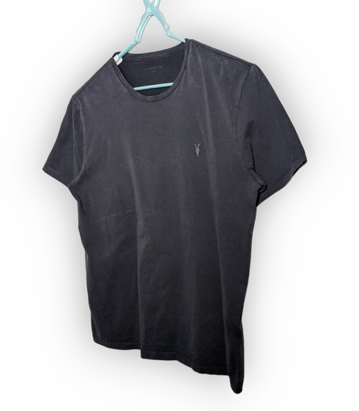 All Saints Men's Grey Brace Tonic Crew T Shirt Size Large Excellent Condition - Picture 2 of 5